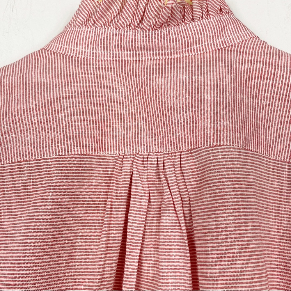 ANN MASHBURN Red Frill Popover shirt - Picture 4 of 6